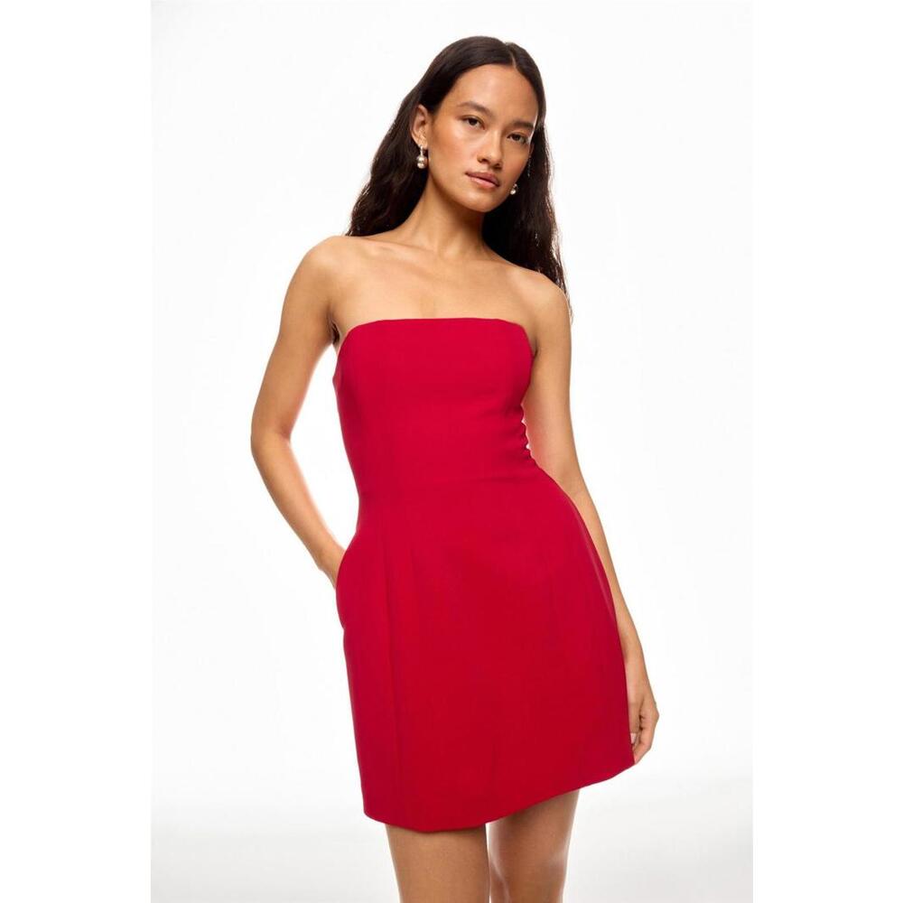 A.L.C. Red Elsie Dress Size 8 with Iron Mark